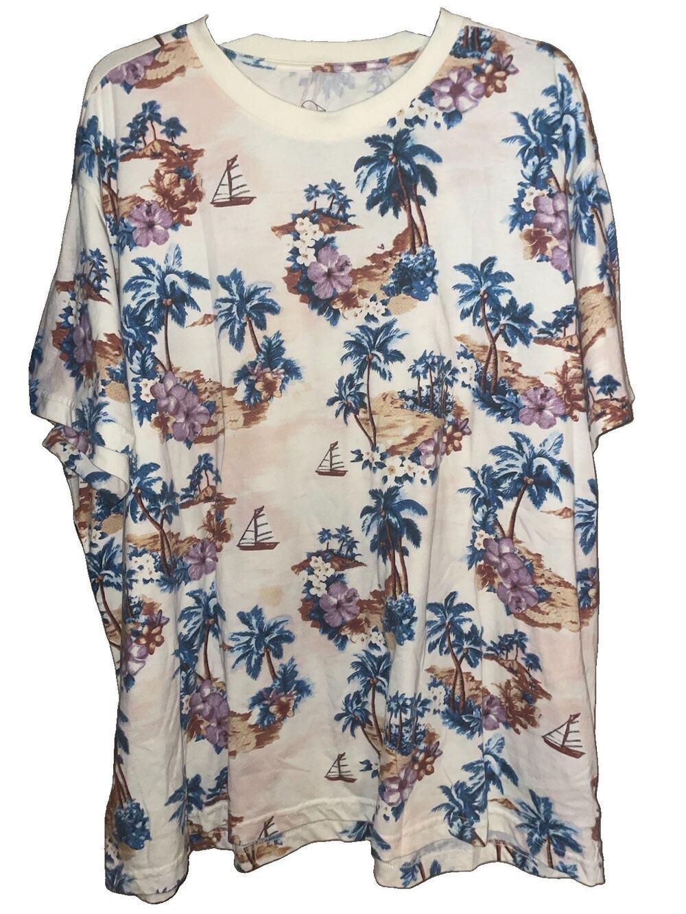 Men’s Original Use Vacation Style Tshirt Ocean Tropical Sz XXL